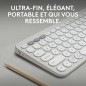 CLAVIER LOGITECH PEBBLE KEYS 2 K380S - Blanc
