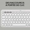 CLAVIER LOGITECH PEBBLE KEYS 2 K380S - Blanc