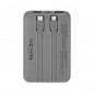 Power Bank RIVACASE VA2611 / 10000 mAh / Charge ultra rapide PD 30W / Avec 2 câbles intégrés / Gris