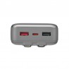 Power Bank RIVACASE VA2612 / 20000 mAh / Charge ultra rapide PD 30W / Avec 2 câbles intégrés / Gris