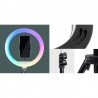 ANNEAU LUMIERE LED RGB HAVIT AVEC TREPIED POUR SMARTPHONE