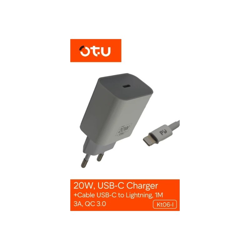 Chargeur OTU KT06-I Lightning Blanc