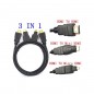 Câble HDMI 3 en 1 / Micro HDMI + Mini HDMI