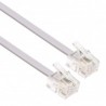 Cable Téléphone Fixe RJ11 3M Blanc