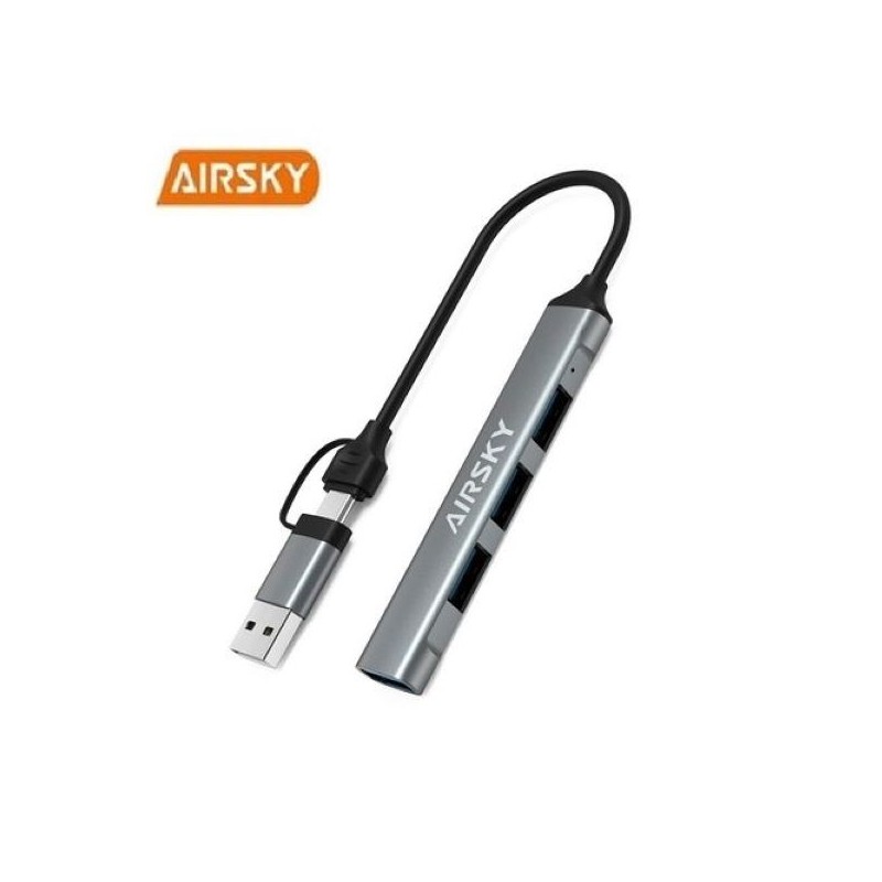 Adaptateur Hub Airsky Type-C 4en1 vers USB3.0 HC-77