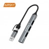 Adaptateur Hub Airsky Type-C 4en1 vers USB3.0 HC-77