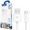 Câble USB vers Micro USB Inkax CK-65 2.1A / 2M / Blanc