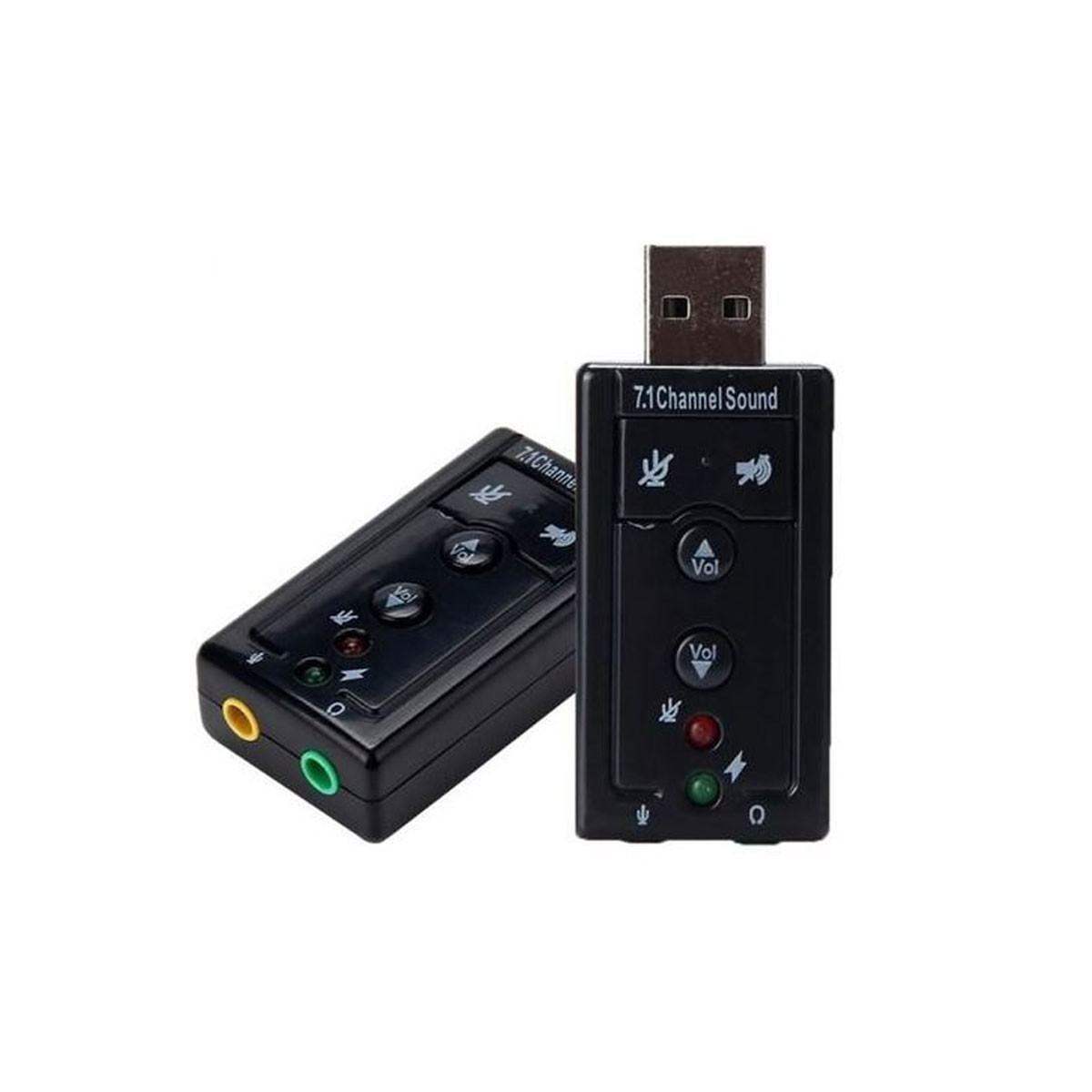 Carte Son USB 7.1 Noir – CARTE-SON7.1