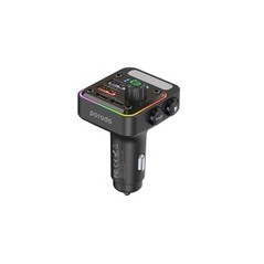 Porodo Quick-Charge FM Car Charger ( Dual USB-C & USB-A ) PD 36W - Black