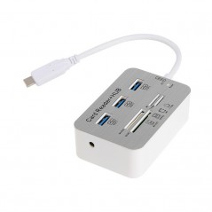 Hub USB-C TO 3 USB +LECTEUR CARTE Mémoire