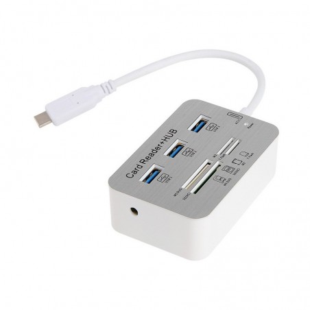 Hub USB-C TO 3 USB +LECTEUR CARTE Mémoire