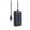 Hub USB 2.0 GIMBERD 10 ports