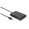 Hub USB 2.0 GIMBERD 10 ports