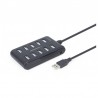 Hub USB 2.0 GIMBERD 10 ports