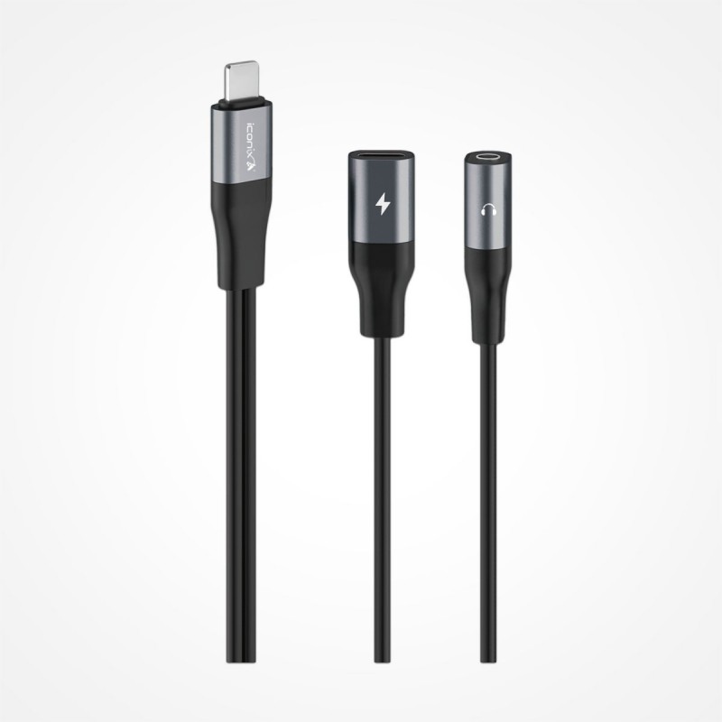 ICONIX 2 in 1 Dual Type-C Adapter, Model IC-AX2215