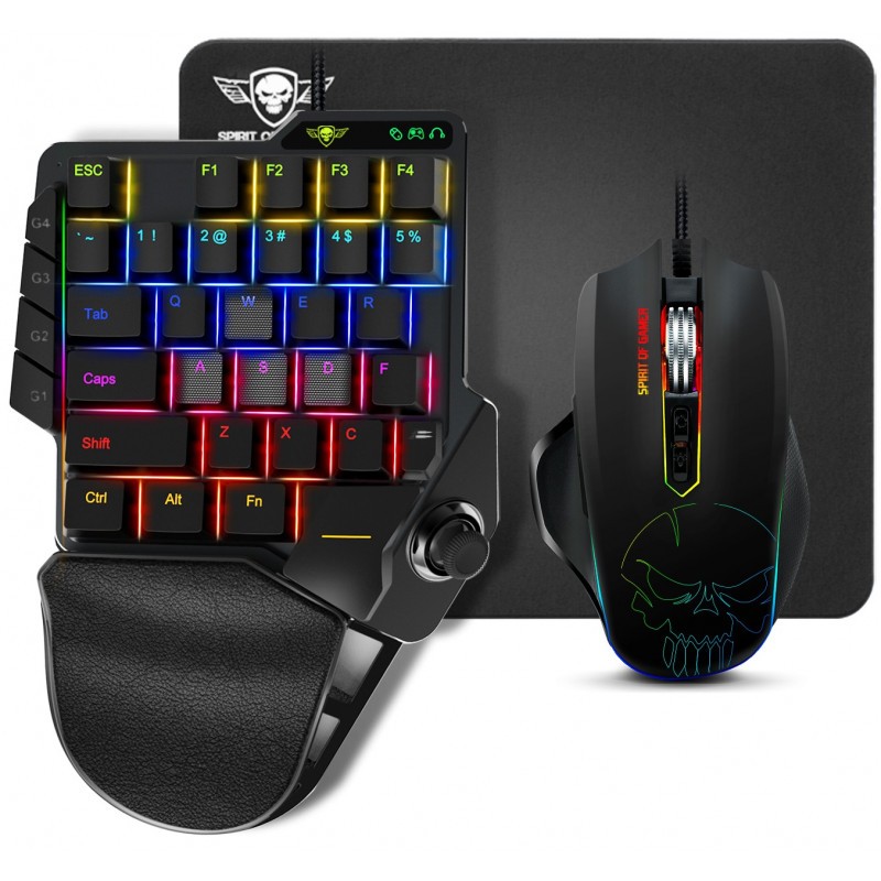 Ensemble Gaming Mini Clavier Mécanique avec Souris Gaming avec Tapis Souris Spirit Of Gamer Xpert G900