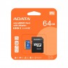 Carte mémoire Adata microSDXC 64 Go Class 10 + Adaptateur
