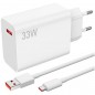 CHARGEUR AVEC CABLE USB TO TYPE C - 33W - WHITE CHARGEUR AVEC CABLE USB TO TYPE C - 33W - WHITE