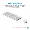 Ensemble Clavier et Souris Sans Fil HP 230 Azerty / Blanc