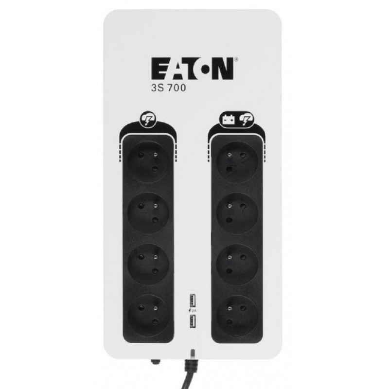 ONDULEUR de Protection Off-line Eaton 3S700F 3S 700VA / 8 Prises / 420 W / Blanc
