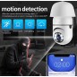 Caméra de Serveillance Ampoule IP Wifi Panoramique à 360°