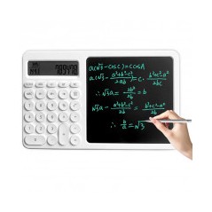 Calculatrice et Tablette D'écriture Grand Modèle Blanc