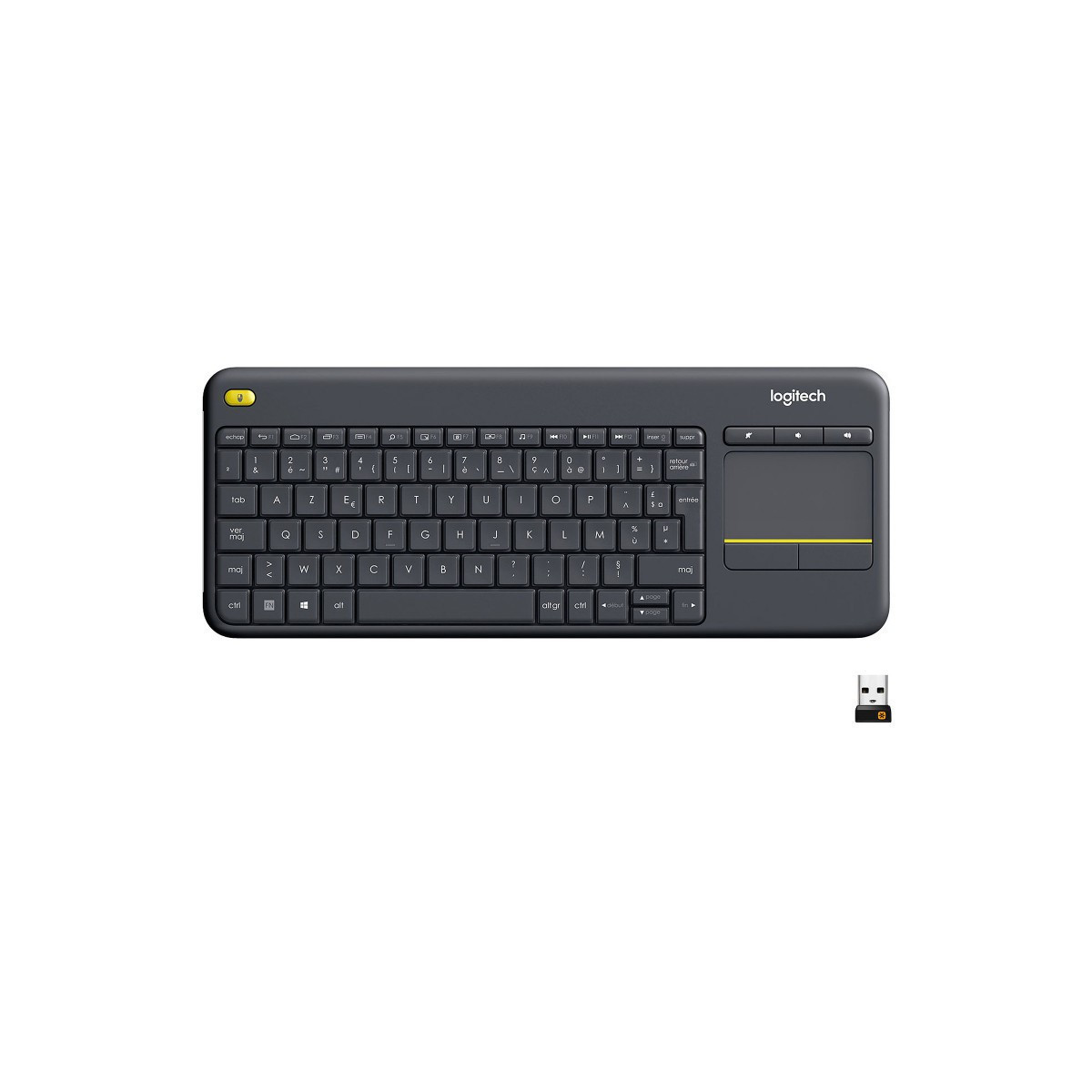 Clavier Sans Fil Logitech K400 Plus Noir (920-007129) – 920-007129