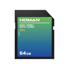 carte-mémoire HOMAN UHS-I-SD-64GO-4K-V30