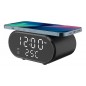 Wireless Fast Charging Alarm Clock with Thermometer