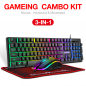 Pack Gamer 3 En1 Clavier & Souris T Wolf TF-31 RGB Noir