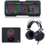 Pack : Clavier Gaming + Micro Casque Gamer + Souris Optique Filaire + Tapis Souris – PACK-RD2.