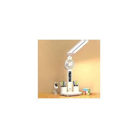 Lampe de bureau LED à double tête avec ventilateur