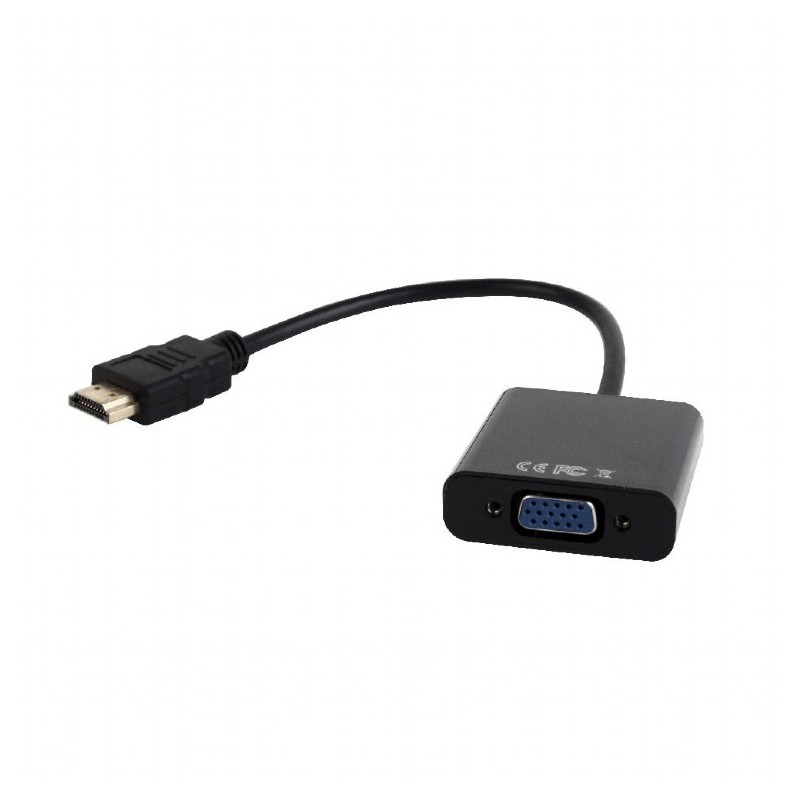 Câble adaptateur Gembird HDMI vers VGA et audio port unique noir
