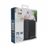 Chargeur Gembird rapide 75W usb a 6 ports noir 4 usb-C et 2 usb A