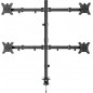Bras de fixation Gembird de bureau réglable pour 4 écrans (rotation, inclinaison, pivotement), 13"-32"