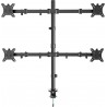 Bras de fixation Gembird de bureau réglable pour 4 écrans (rotation, inclinaison, pivotement), 13"-32"