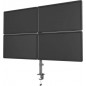 Bras de fixation Gembird de bureau réglable pour 4 écrans (rotation, inclinaison, pivotement), 13"-32"