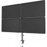 Bras de fixation Gembird de bureau réglable pour 4 écrans (rotation, inclinaison, pivotement), 13"-32"