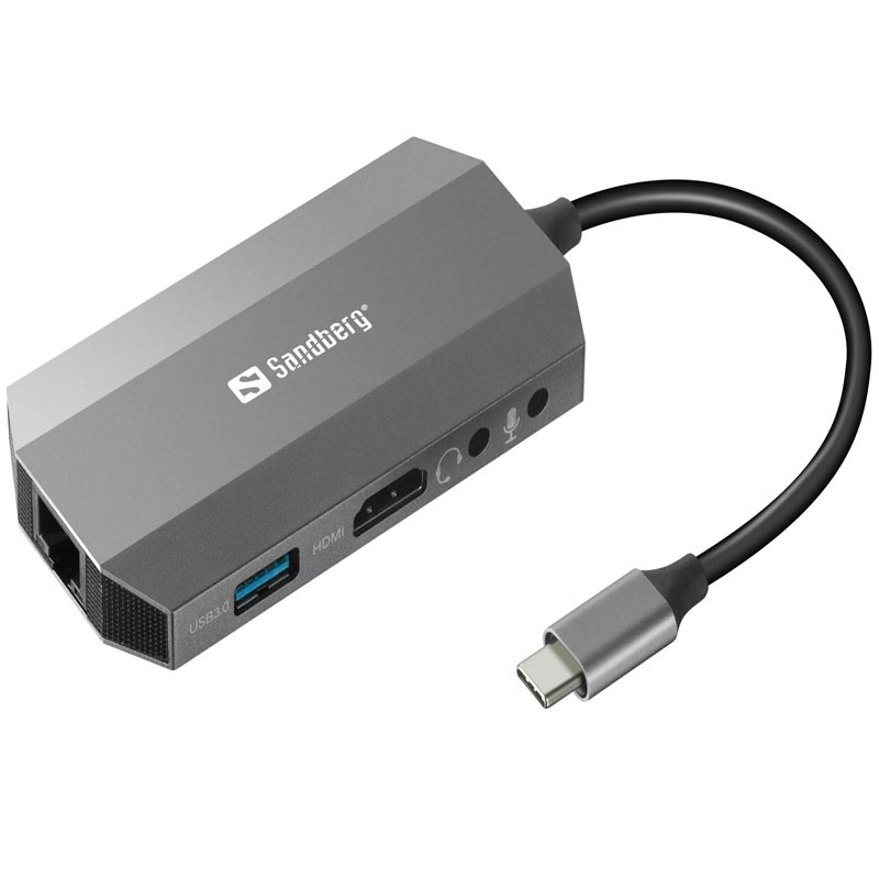 STATION D'ACCUEIL SANDBERG DOCK USB-C 6 IN 1