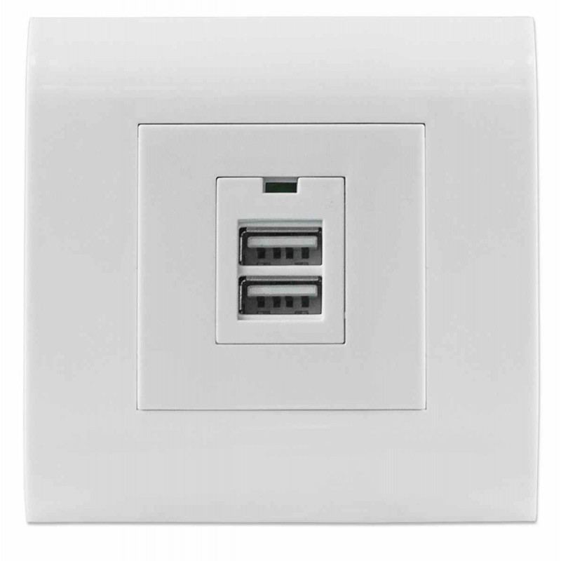 Prise De Courant Encastrable Avec USB Blanc Intellinet 772181 – 772181