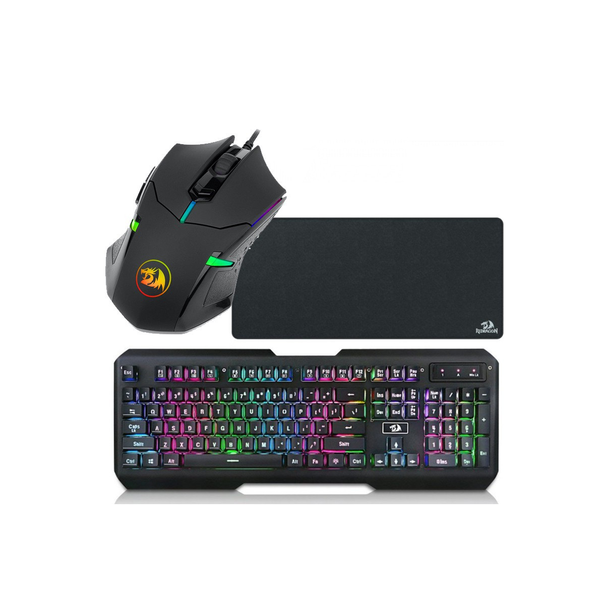 Pack Basic Gaming Redragon: Clavier + Sourie + Tapis – PACK_BASIC