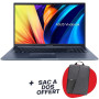 Pc Portable Asus VivoBook 15 X1502ZA / i3-1215U 12e Gén / 8 Go / Windows 11 / Bleu + Sac à dos Offert