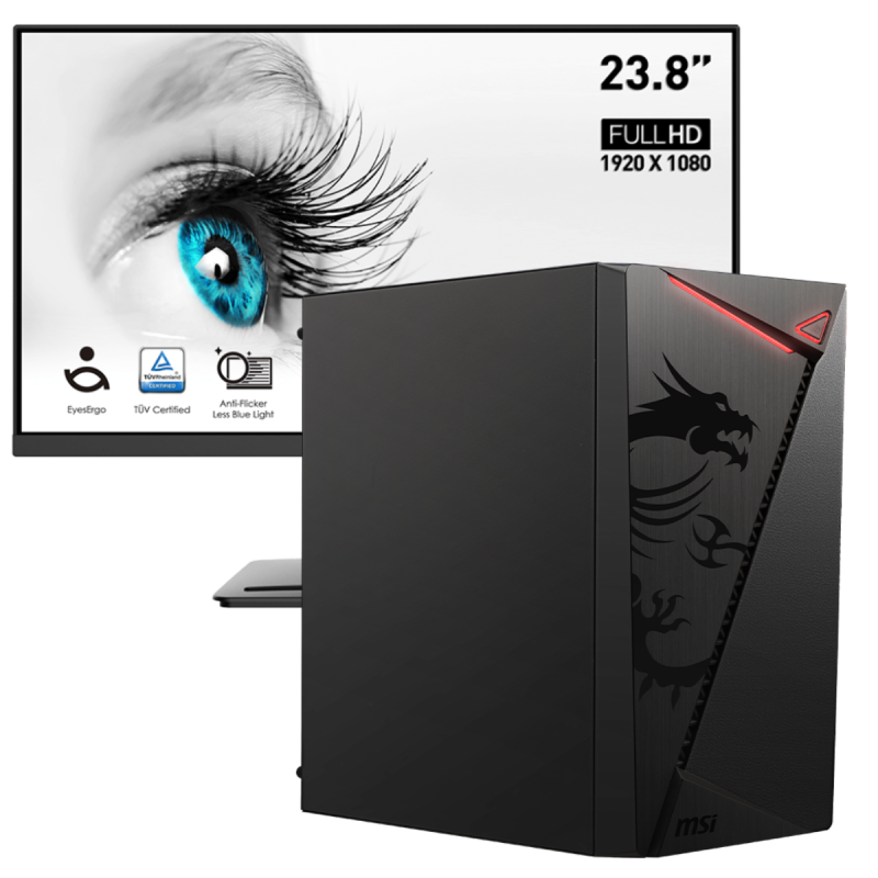 Pc De Bureau MSI / i5-13500 13e Gén / 8 Go / 512 Go SSD / Windows 11 Avec Écran MSI PRO MP2412 24 ” Full HD VA / 100Hz