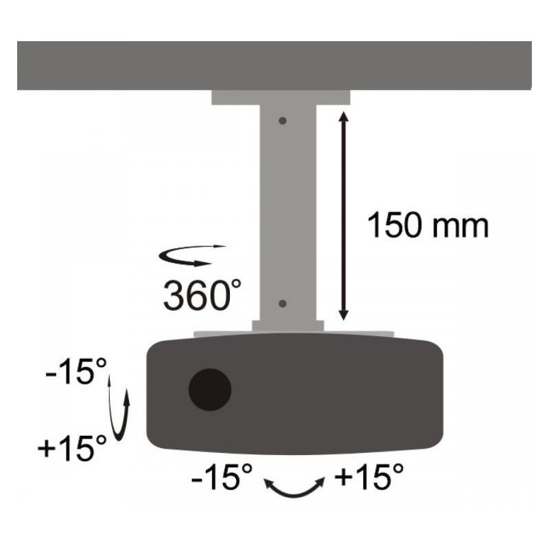 SUPPORT DE PLAFOND POUR VIDÉOPROJECTEUR SBOX PM-18M