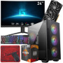 Setup Gamer MSI Pc de Bureau Gaming / Ryzen 5 5600X / RTX 4060 8G / 32 Go Avec Écran Incurvé MSI 24″ Full HD VA 180 Hz