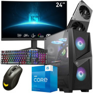 Setup Gamer SPECIAL Pc de Bureau Gaming / i5-13400F / RTX 4060 Ti 8G / 32 Go Avec Écran Incurvé MSI 24″ Full HD VA 180 Hz