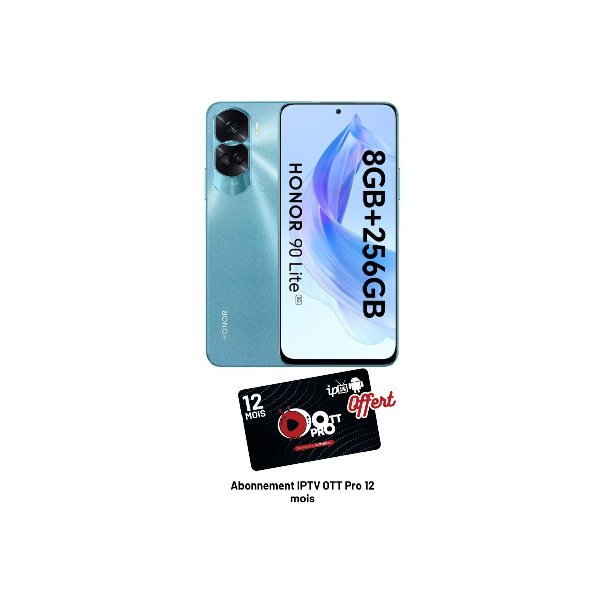 Smartphone Honor 90 Lite 5G / 8 Go / 256 Go / Bleu