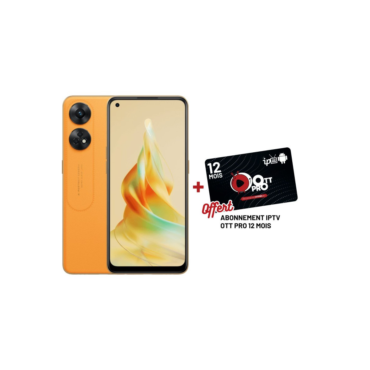 Smartphone Oppo Reno8 T / 4G / 8 Go / 256 Go / Orange