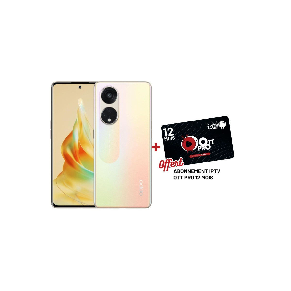 Smartphone Oppo Reno8 T / 5G / 8 Go / 256 Go/ Gold