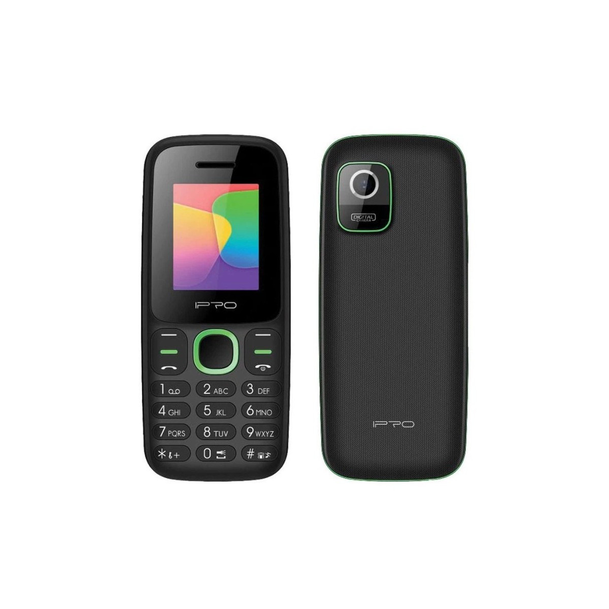 Téléphone Portable IPRO A7 MINI / Double SIM / Noir et vert